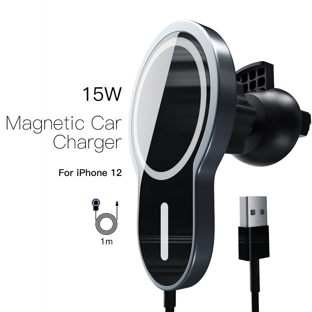 15w Magnetic Wireless Air Vent Car Charger Mag Safe For Iphone 12 Mini Pro Max Ebay