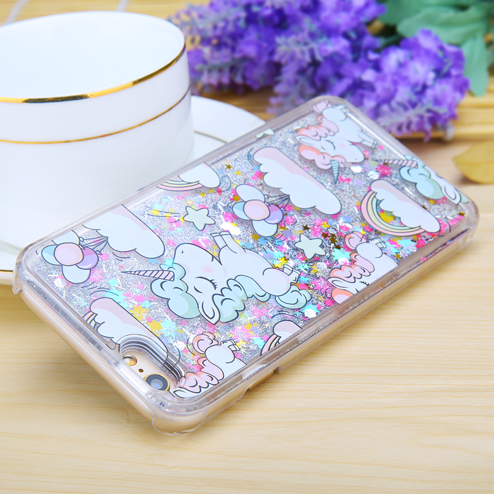 Luxury Unicorn Dynamic Glitter  Quicksand  Case  Cover  For 