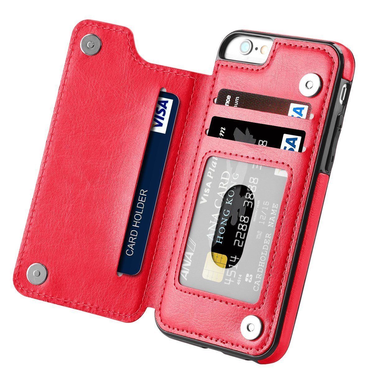 Magnetic Leather Wallet Case Card Slot Shockproof Flip Cover For Iphone 7 6 Plus Ebay