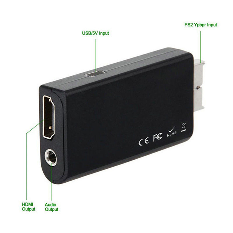 PS2 to HDMI Audio Video Cable Adapter Converter with 3.5mm Audio Output