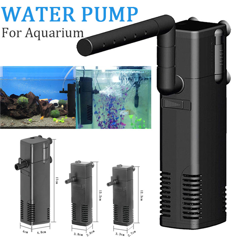 Small Internal Aquarium Filter Water Pump Spray Air Tube