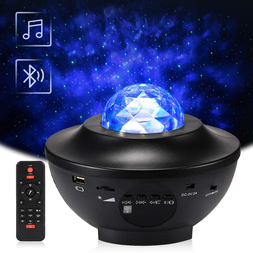 Galaxy Star Night Lamp LED Starry Night Light Ocean Wave Projector With