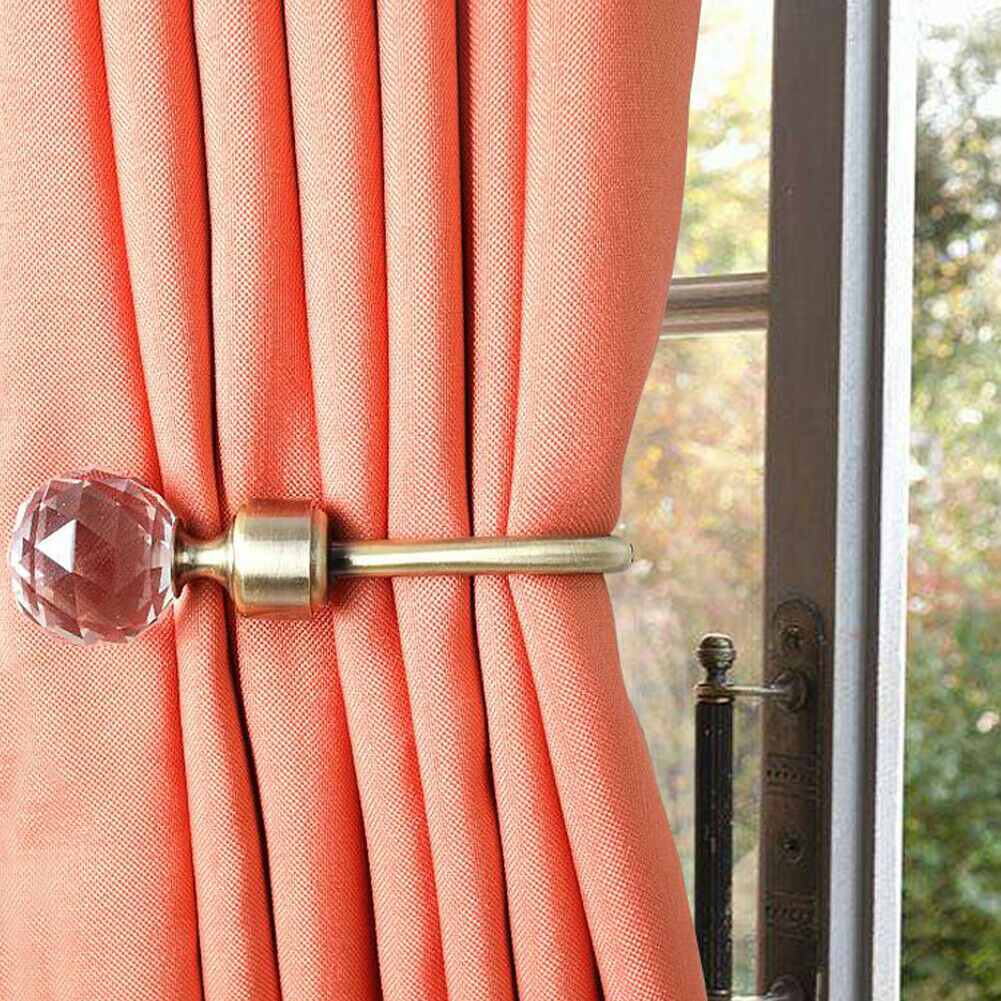 UK Large Crystal Curtain Tie Backs Hook Hooks Back Hold Holder Wall