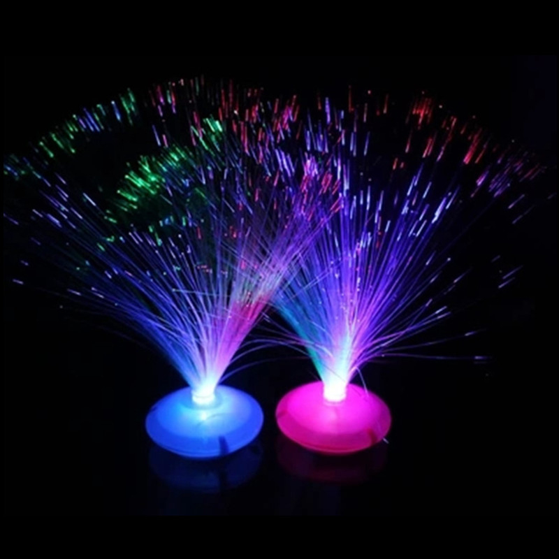 Details About Color Changing Led Fiber Optic Night Light Stand Home Decor Multi Lamp