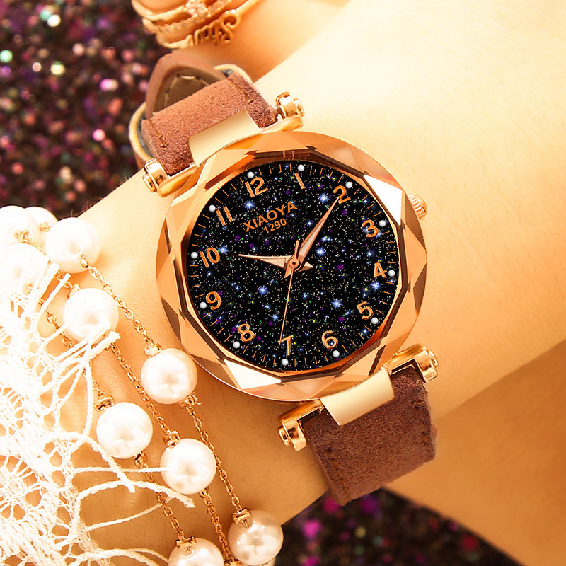 Glitter Womens Ladies Starry Sky Quartz Watch Analog Wrist Watches ...