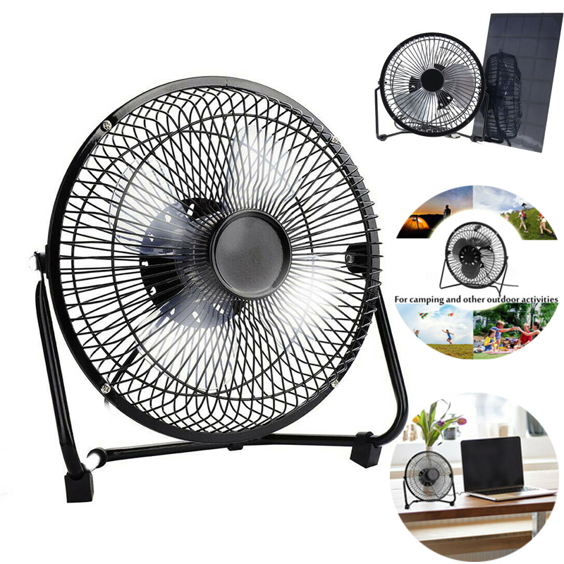 Solar Powered Usb Fan 5 6 8 10w Desk Cooler Solar Panel Saving For