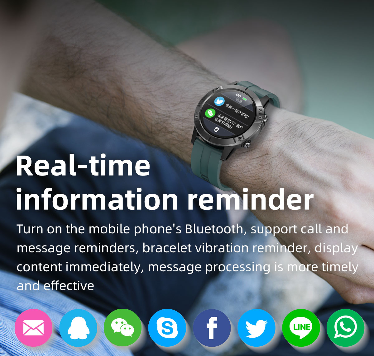 T11 Smart Watch Blood Pressure Heart Rate Monitor Fitness Tracker