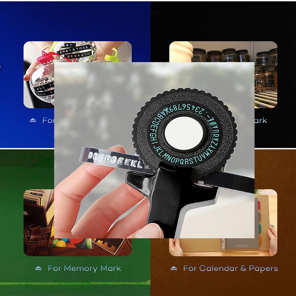 Manual Embossing Label Maker Letter Typewriter Printer Refill With Free