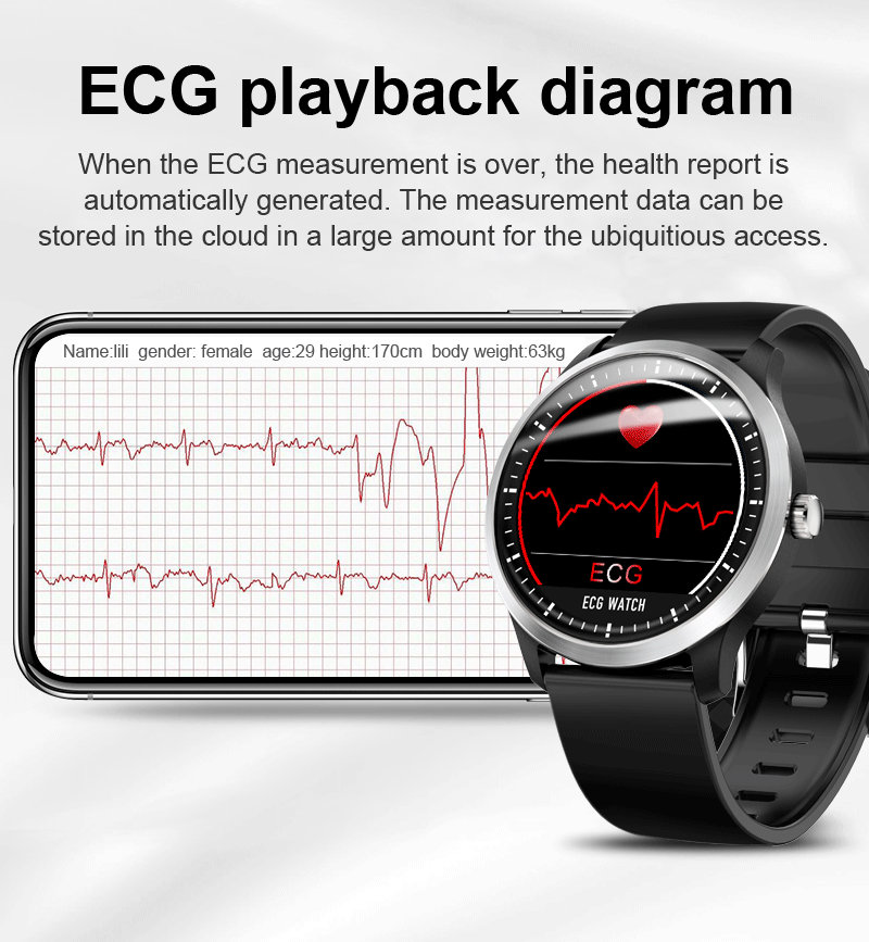 bluetooth ecg smartwatch n58