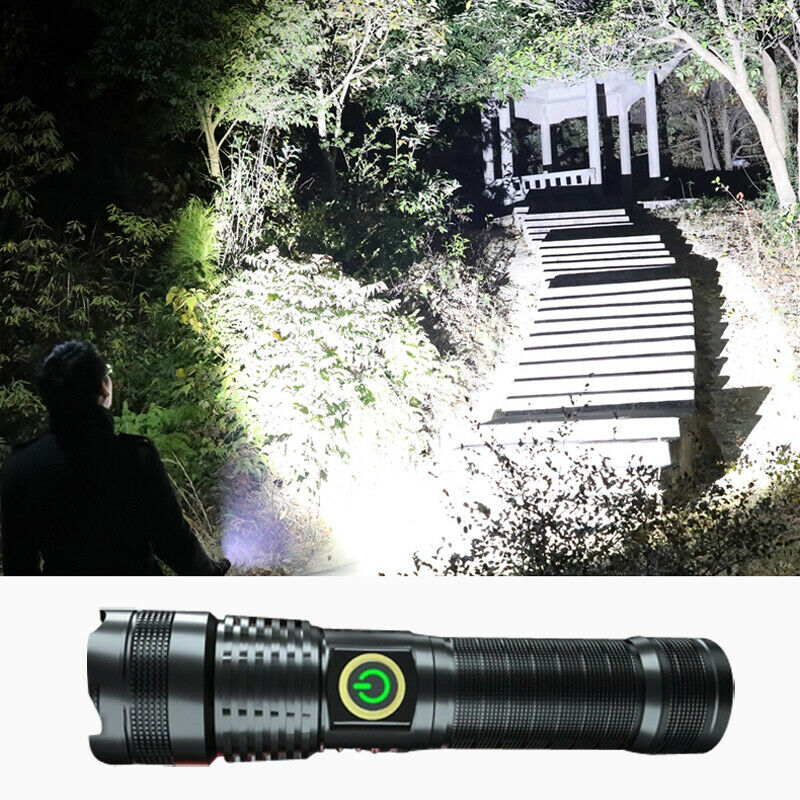 Rechargeable 1200000 lumens xhp70 most powerful LED Flashlight USB Zoom Torch UK 