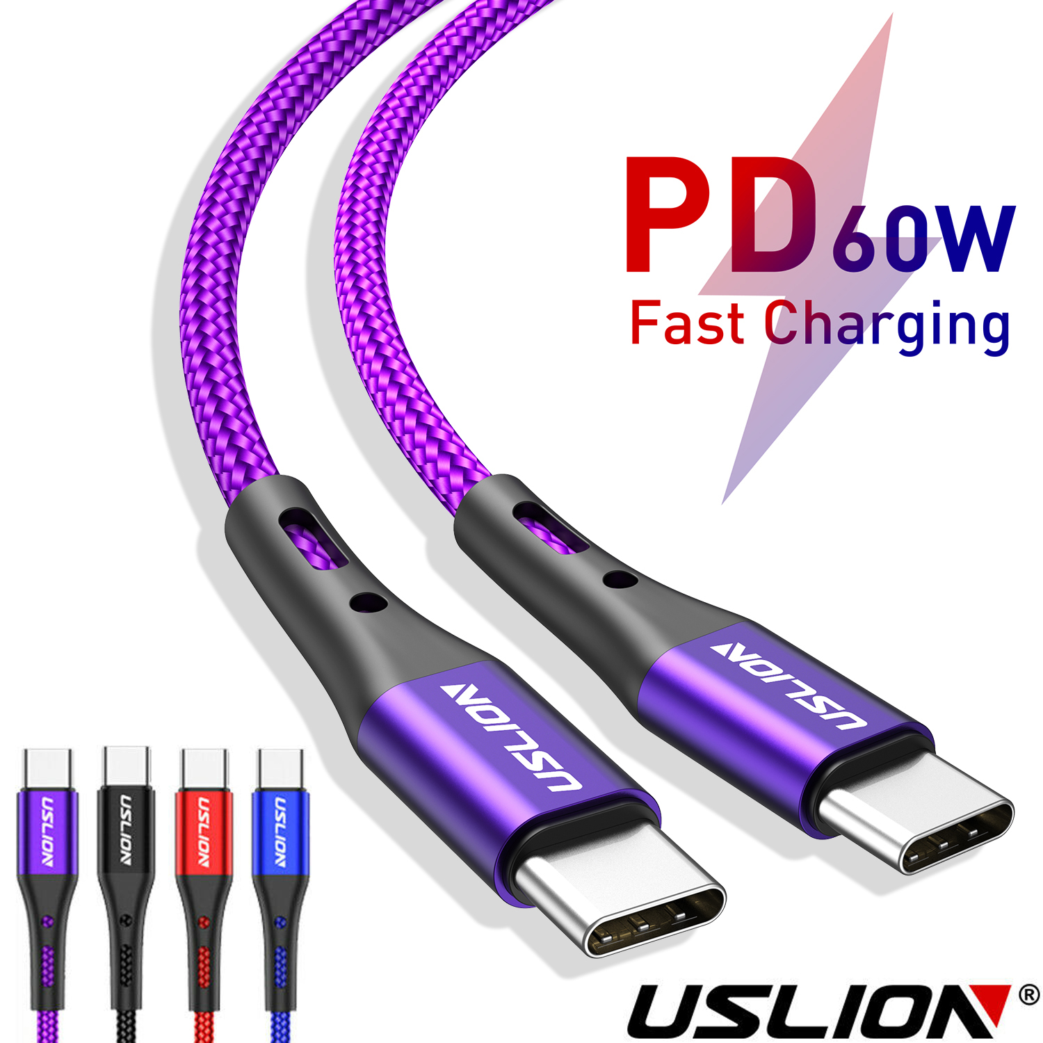 USLION Dual Type C Kable USBC Schnell Ladekabel für Samsung Galaxy S10+ S9 S8 eBay