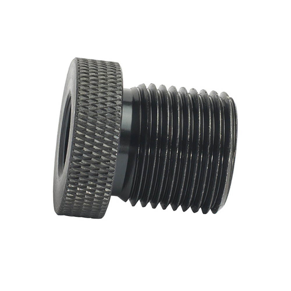 1/228 to 3/416 Automotive Threaded Oil Filter Adapter Black Steel