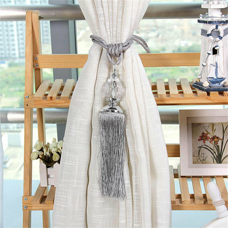 Curtain Holdbacks Rope Tie Backs Tassel Tieback Beaded Ball Hoom