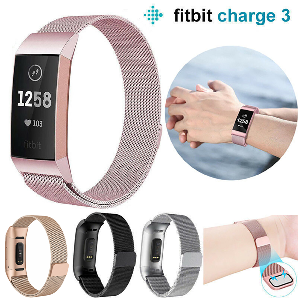 fitbit charge 3 straps rose gold uk