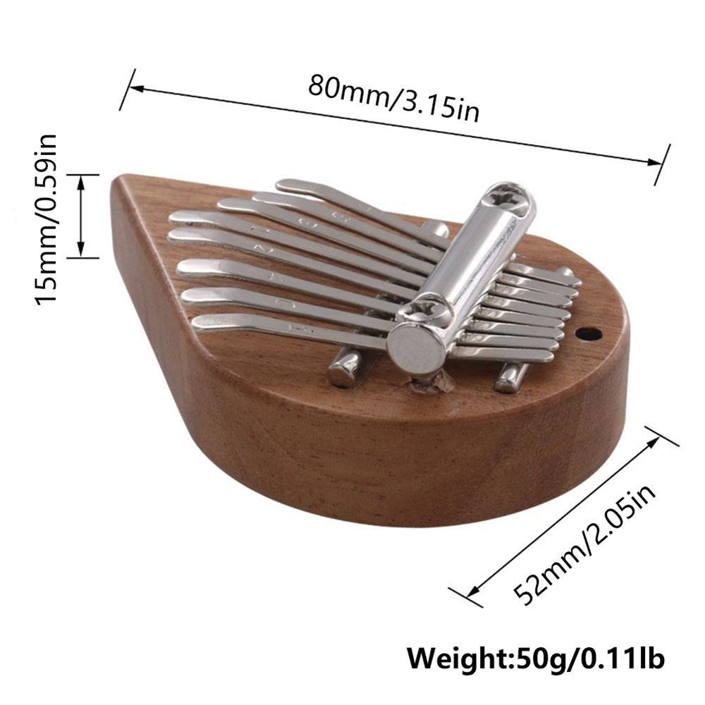 Mini Kalimba Solid Wood Half Heart – Simplii Box